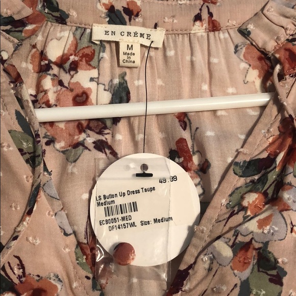 NWT Floral Button-Up Tunic/Dress - Size M - Picture 3 of 5